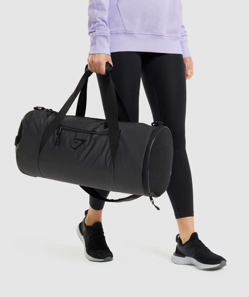 Gymshark Barrel Sports Bag Black | NZ 9TRFGW